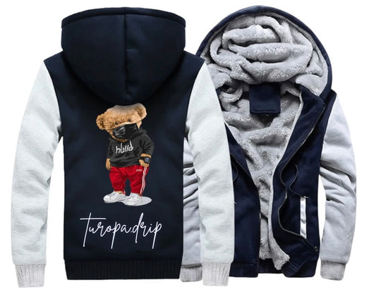 Sudadera con cremallera y capucha para hombre